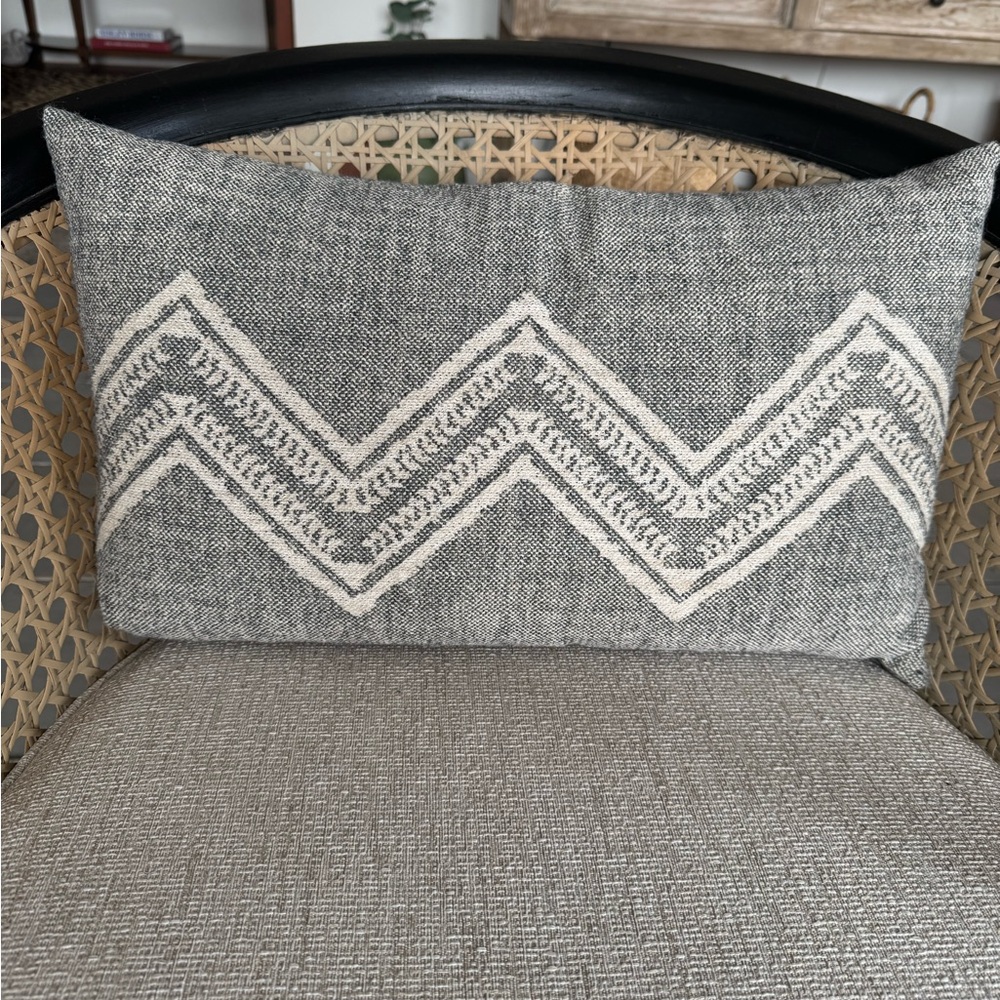 Restoration Hardware Gray Chevron Pillow Covers